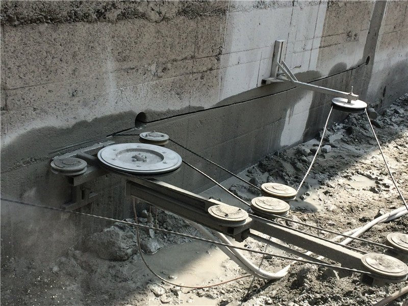 نظام السلك الألماسي لقص الخرسانة - قص الكباري والدعامات الخرسانية